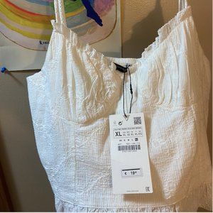 BNWT Zara Corset top White